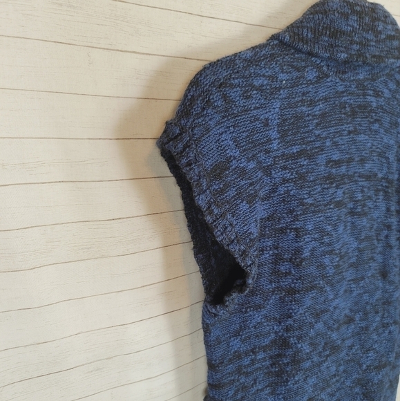 MICHAEL STARS WOOL BLEND MOTO STYLE BLUE & BLACK VEST, SZ XS/S - Picture 8 of 8